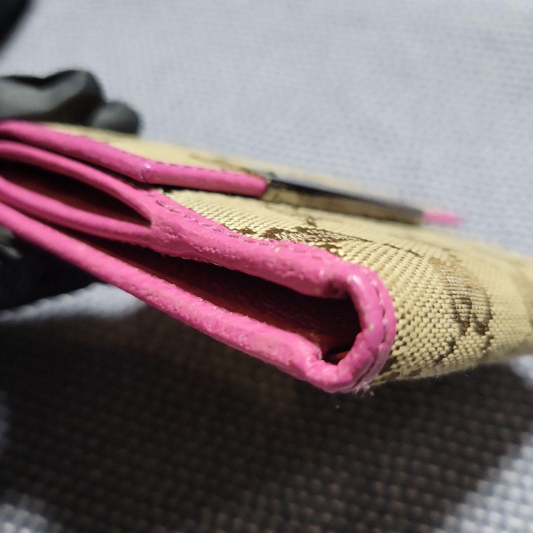 レア 極美品 GUCCI グッチ GGパターン キャンバス地 二つ折り財布