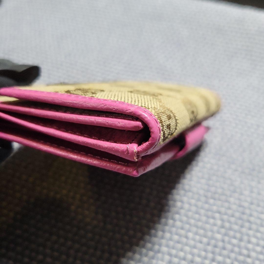 レア 極美品 GUCCI グッチ GGパターン キャンバス地 二つ折り財布