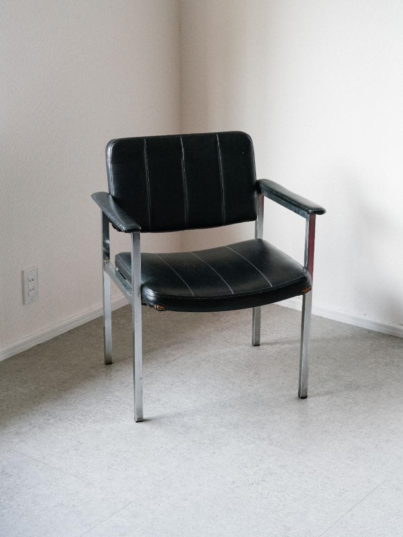 70-80's vintage オフィスチェア レザー ミッドセンチュリー 昭和