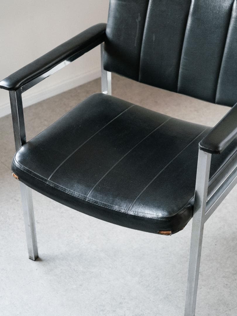 70-80's vintage オフィスチェア レザー ミッドセンチュリー 昭和