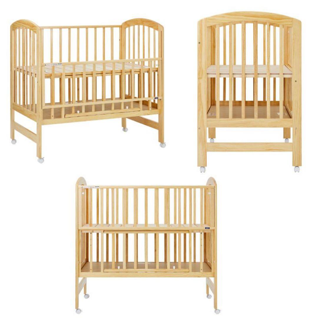 【ほぼ新品】KATOJI ハイポジションベビーベッド(広島市引渡値引