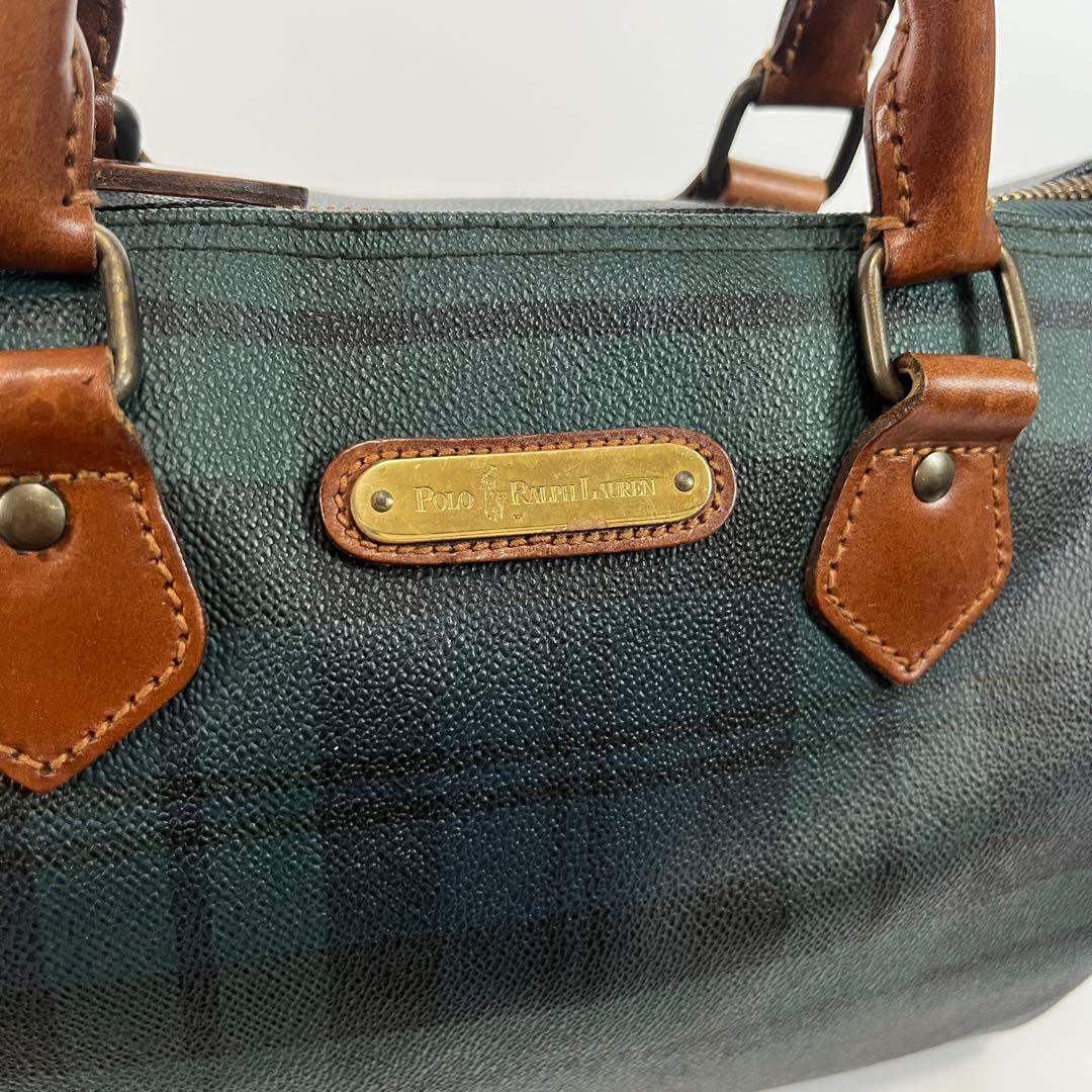 POLO RALPH LAUREN ミニボストンバッグ　PVC レザー