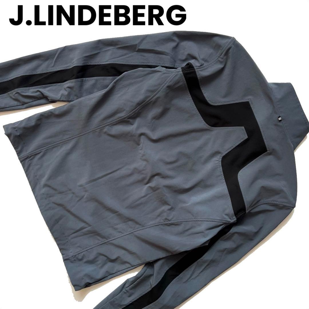 J.LINDEBERG ジェイリンドバーグ　バックロゴ　ナイロンジャケット 青系