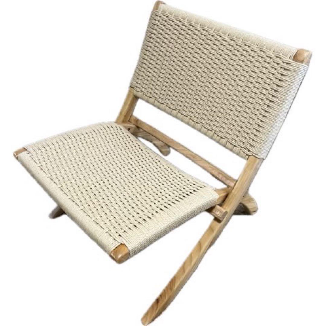 【新品】6johan フォールディングナチュラルロープチェア　ナチュラル