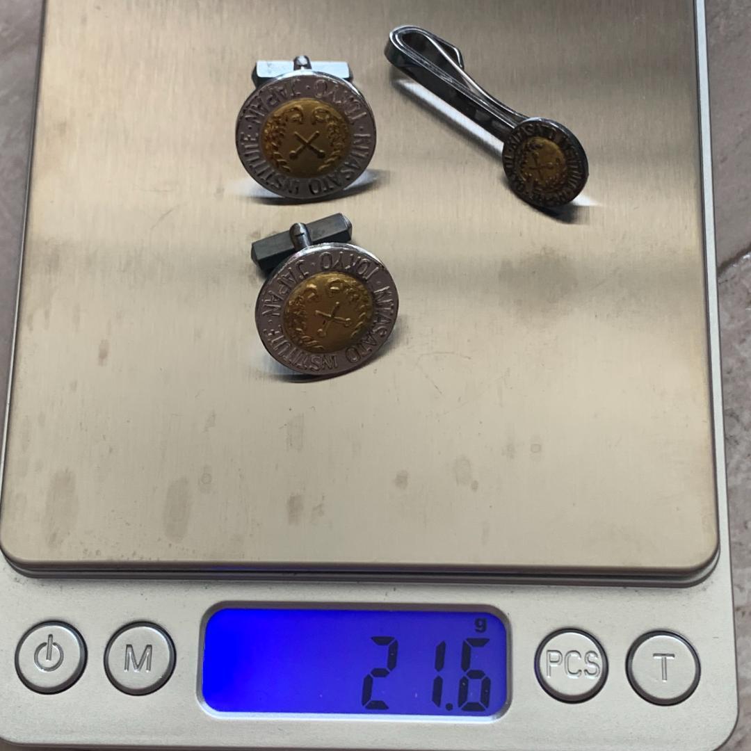 北里研究所のメダル2種とKITASATO 純銀　カフスネクタイピン　まとめセット