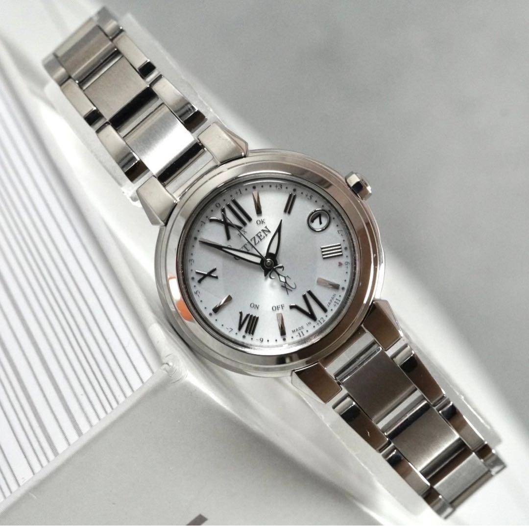 美品☆CITIZEN シチズン XC レディース時計 ステンレス 電波ソーラー