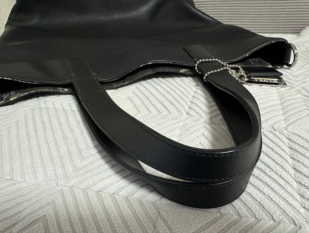 coach トートバッグ ブリーカー レガシー リバーシブル レザー黒