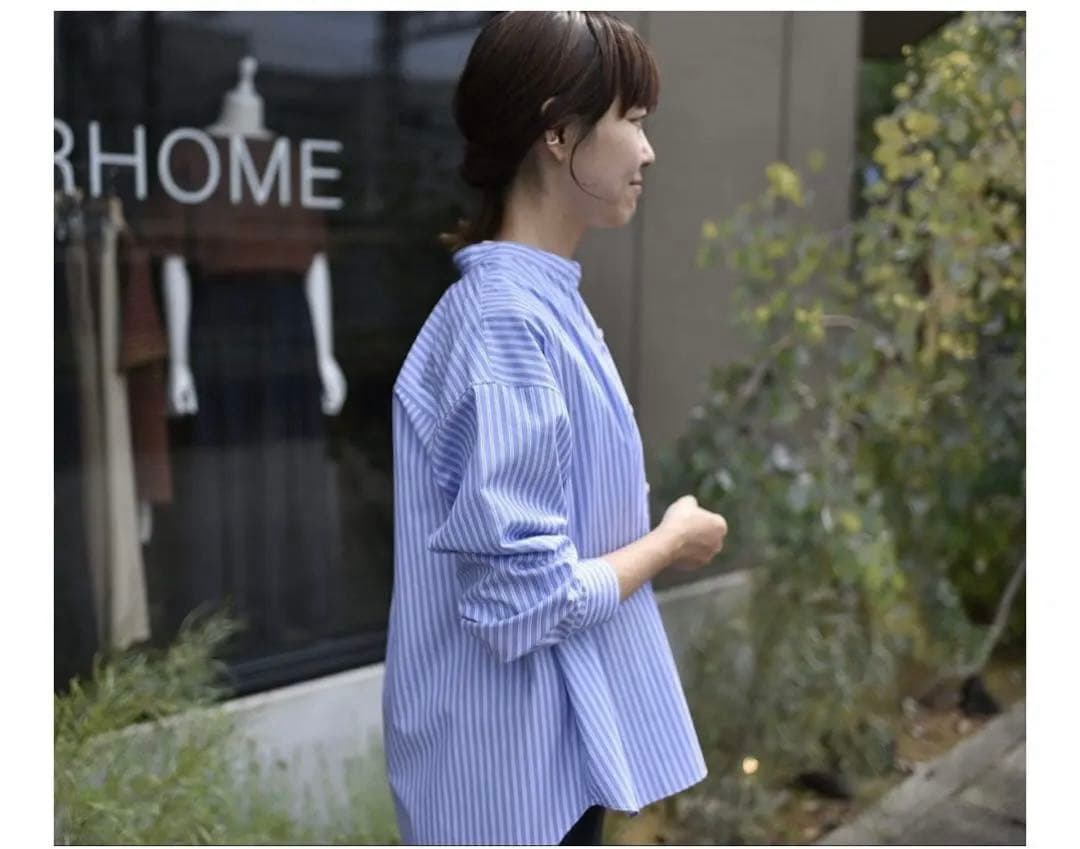 our 綿100%の播州織シャツ