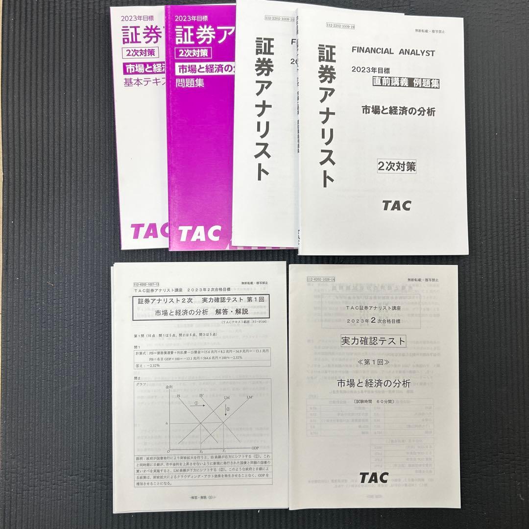 証券アナリスト2023年 2次対策 TAC教材セット
