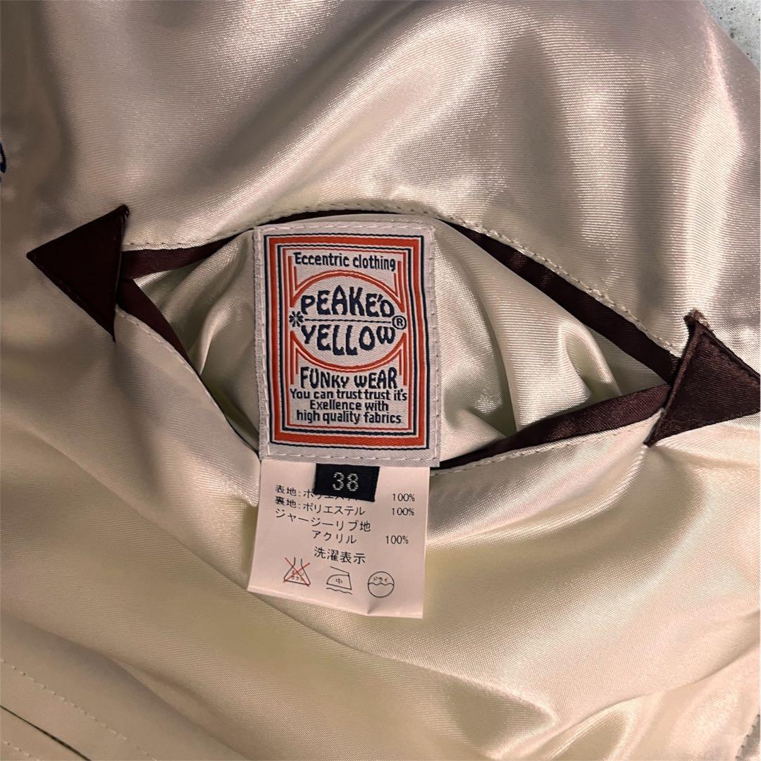 希少　PEAK'D YELLOW リバーシブル スカジャン　短丈アウター　刺繍