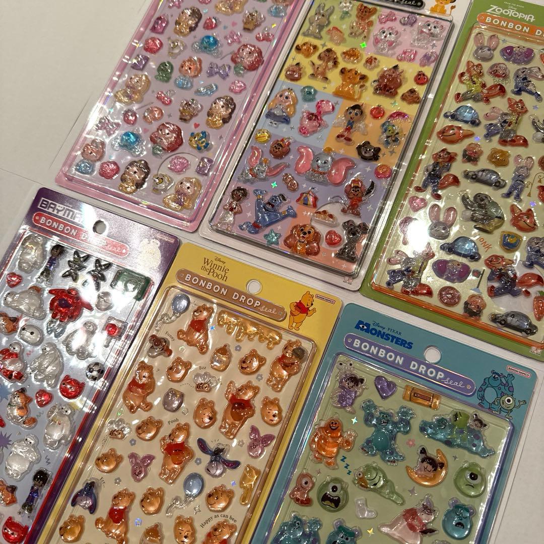 新品☆最安値！ボンボンドロップシール ディズニー 第2弾 6種 セット