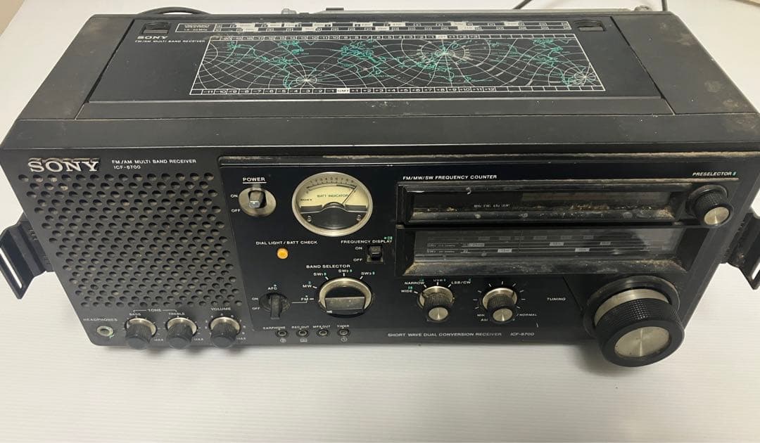 ジャンク品　SONY ICF-6700 ５バンドマルチバンドレシーバー　ラジオ