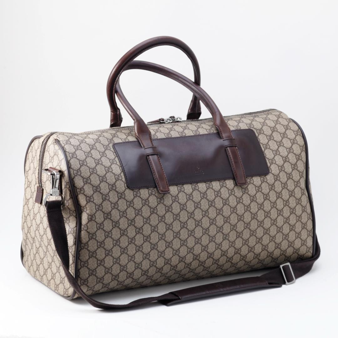 K3962M 美品 グッチ GGスプリーム 2way ボストンバッグ イタリア製