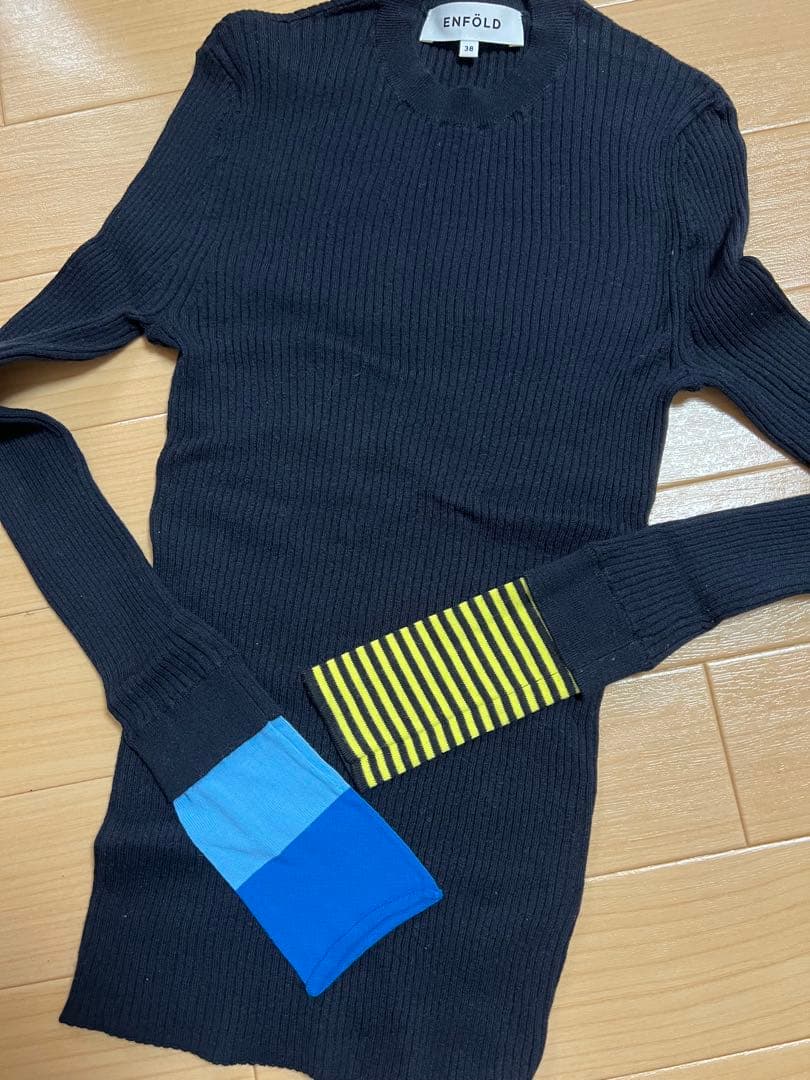 ぽんぽんENFOLD エンフォルド リブプルオーバー リブニット