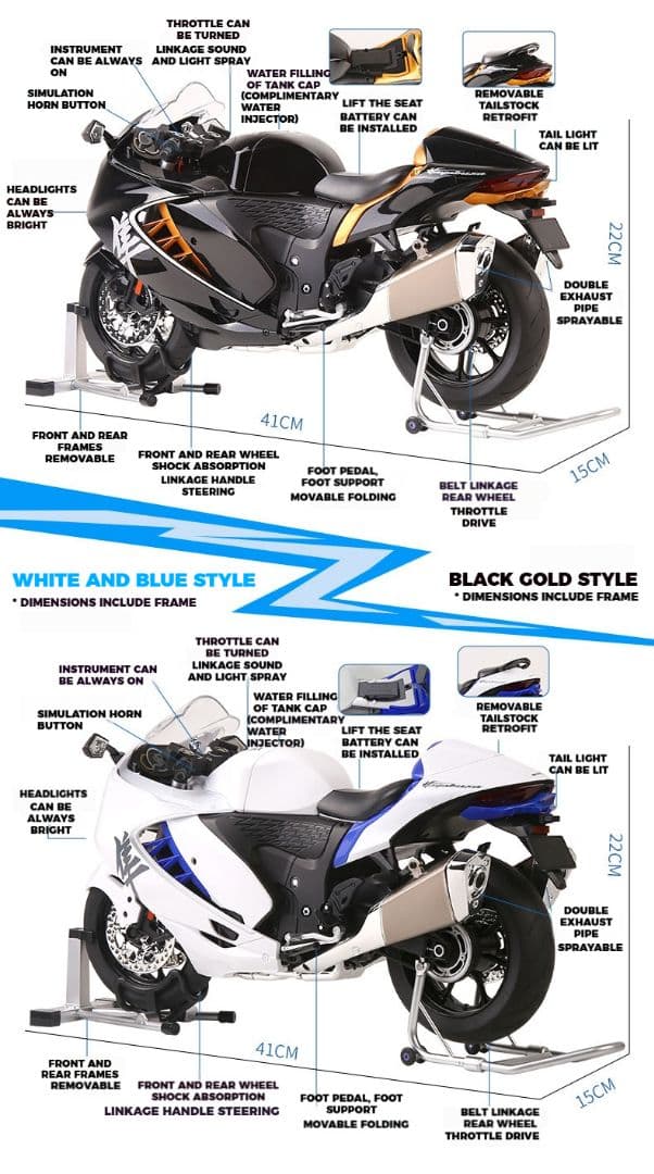 SUZUKI 隼 GSX1300R 33cm　ダイキャストモデル　ブラック