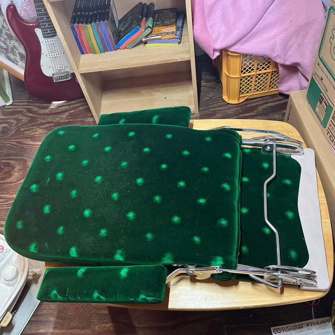 希少　昭和レトロ　座椅子 折りたたみ アーム付 リクライニング