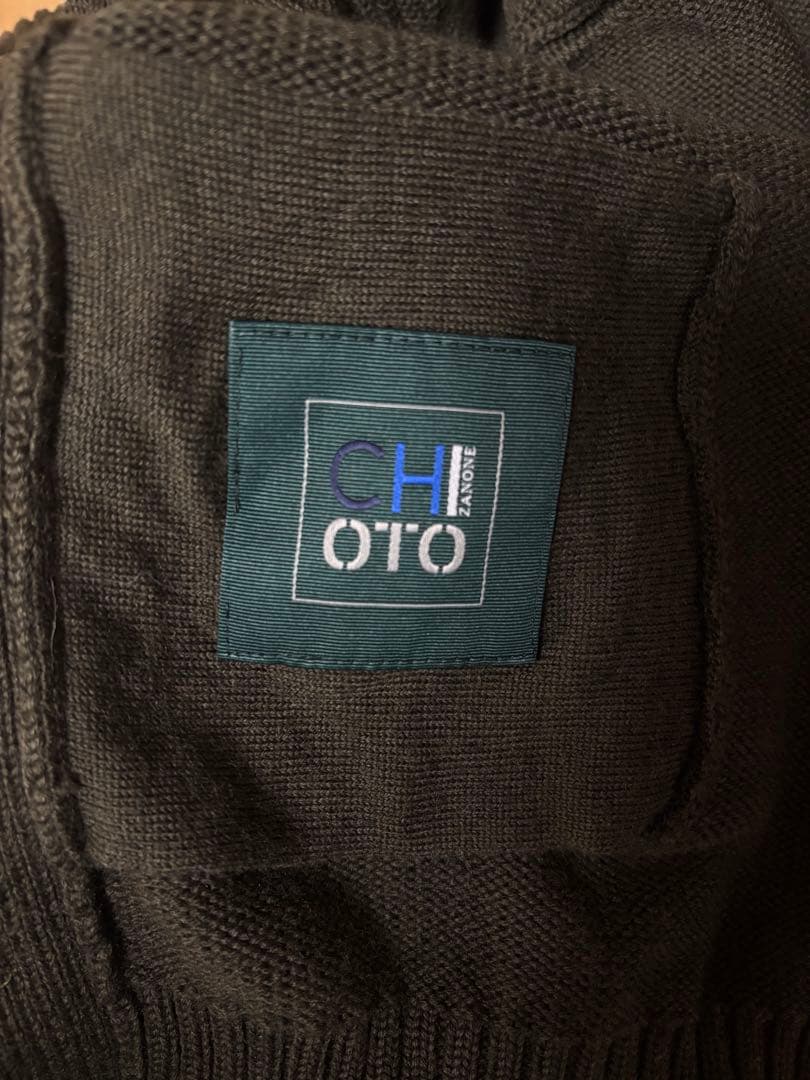 zanone オリーブグリーン ハイネックニットセーター