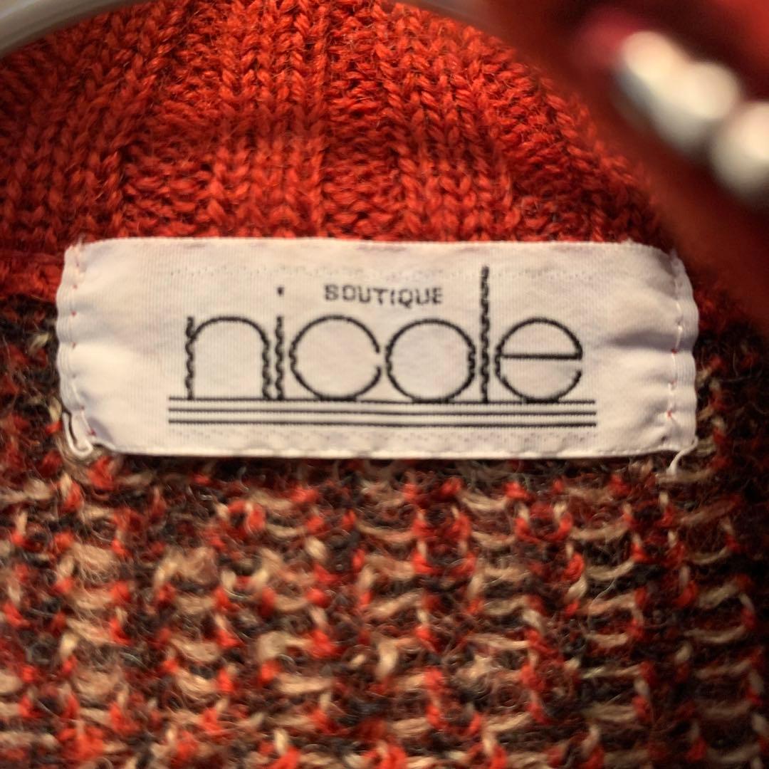 NICOLEニコル ノルディック　ジップアップ　セーター　Lサイズ