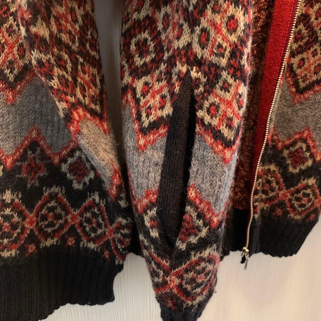 NICOLEニコル ノルディック　ジップアップ　セーター　Lサイズ