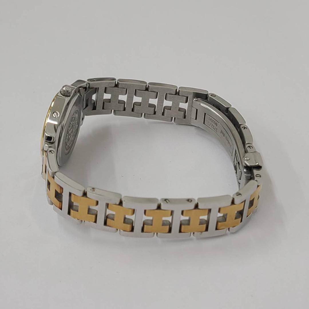 【鑑定済】エルメス クリッパー デイト CL4.220 ホワイト文字盤 美品