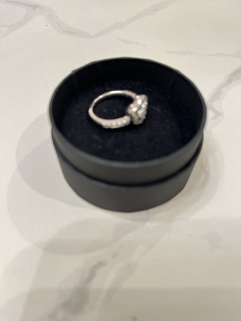 Ponte Vecchio♡ホワイトゴールド ダイヤモンド ハートリング