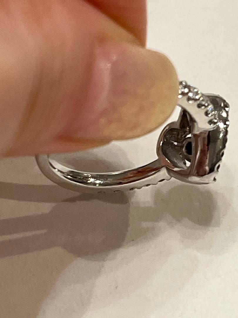 Ponte Vecchio♡ホワイトゴールド ダイヤモンド ハートリング