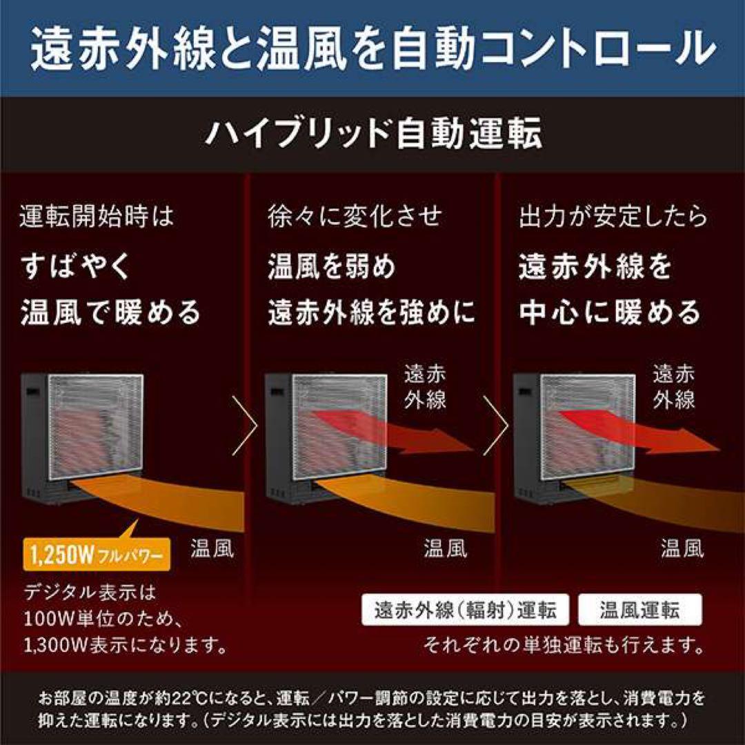 展示品 DAIKIN ハイブリッドセラムヒート WRH134ASH ダークグレー