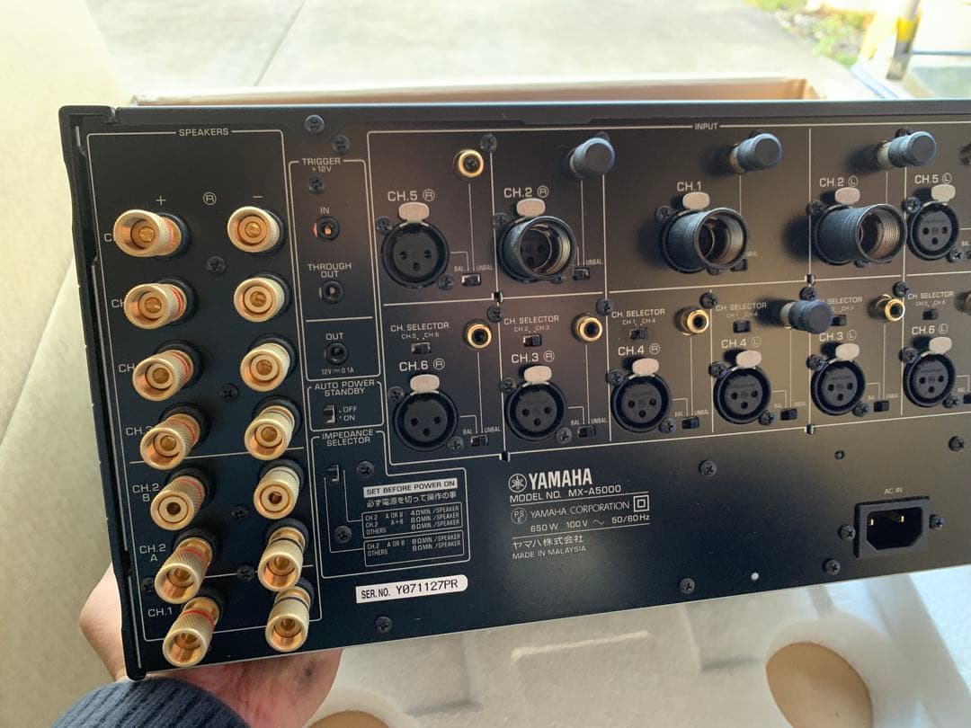黒　YAMAHA MX-A5000 11chパワーアンプ 定価328,000円