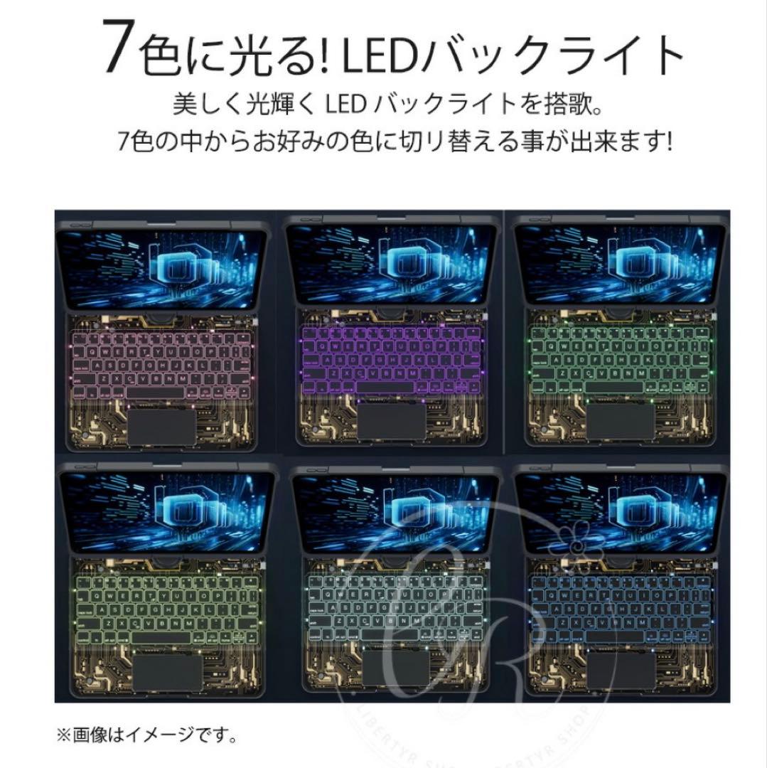 ホワイト iPadケース Bluetoothキーボード 360度回転 説明書付き