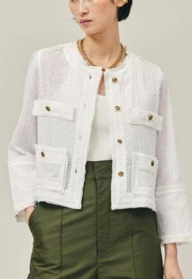 タイムセール　カレンソロジー　コットンエンブロイダリーブラウス