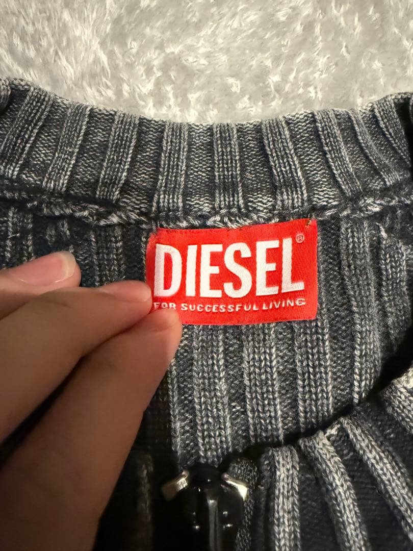 DIESEL ドライバーズニット シルバー