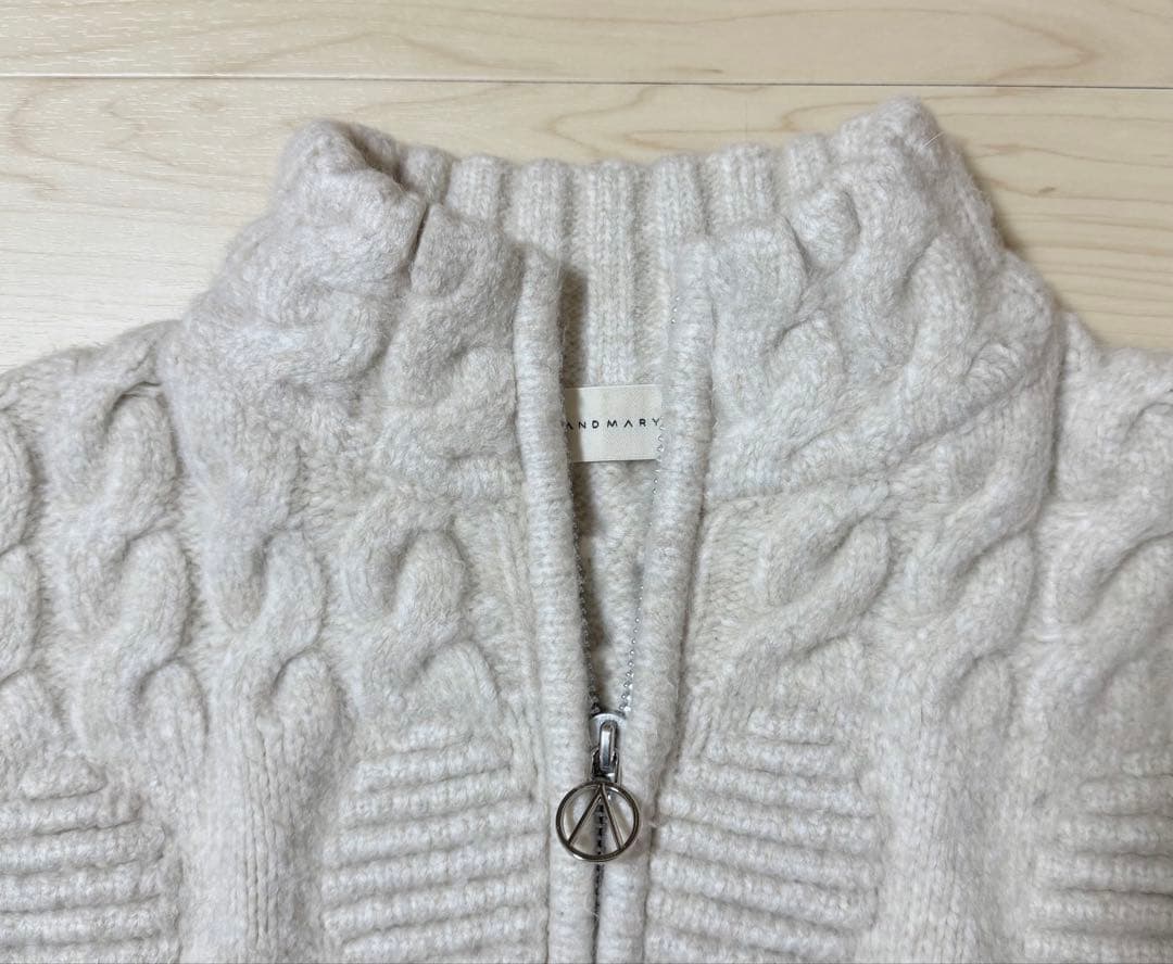 トップス Andmary andmary Heart loose knit beige