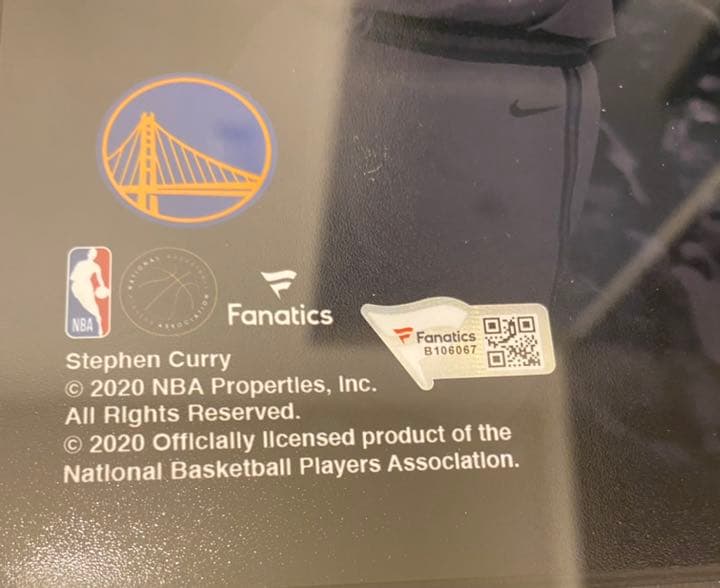 ステフィン カリー 直筆サイン入り フォトポスター NBA Curry