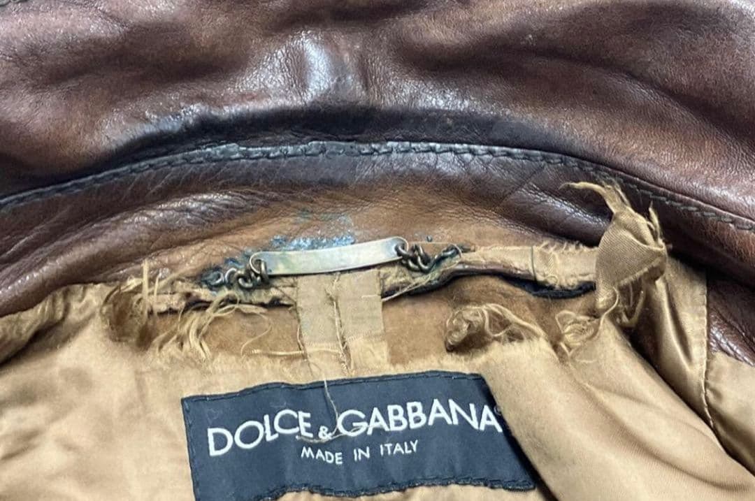 【定価42万円】 DOLCE&GABBANA レザーライダース 48
