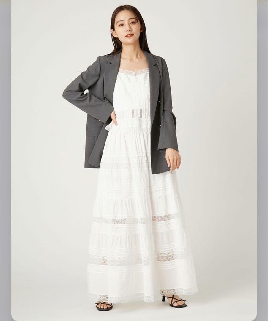 【新品タグ付き】FRAY I.D（フレイ アイディー）デザインレースキャミソール