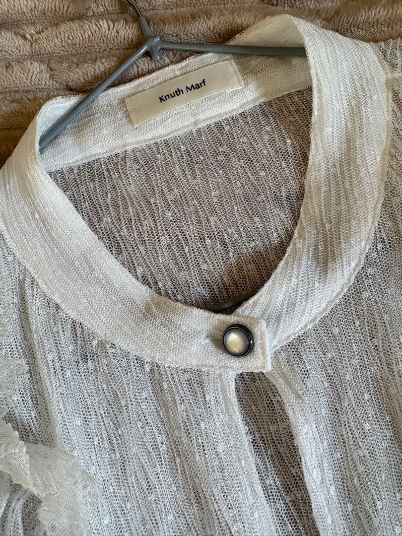 トップス Knuth Marf tulle design blouse /white