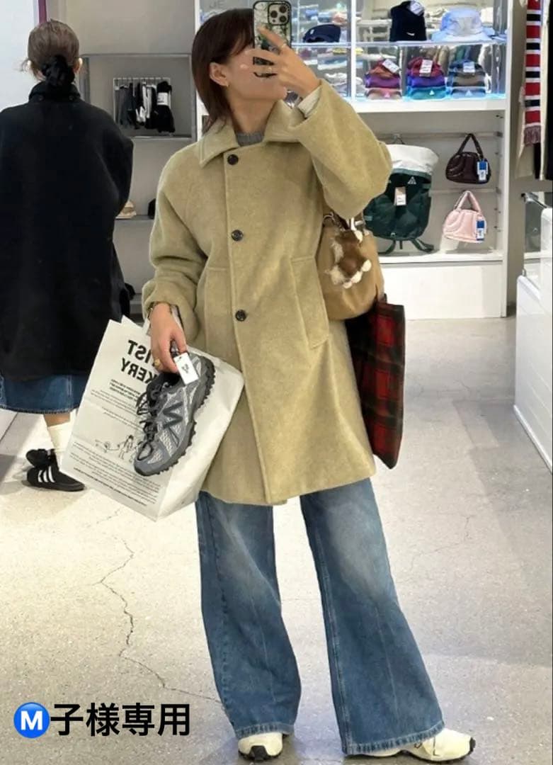 【新品未使用】nugu カラーミドルコート