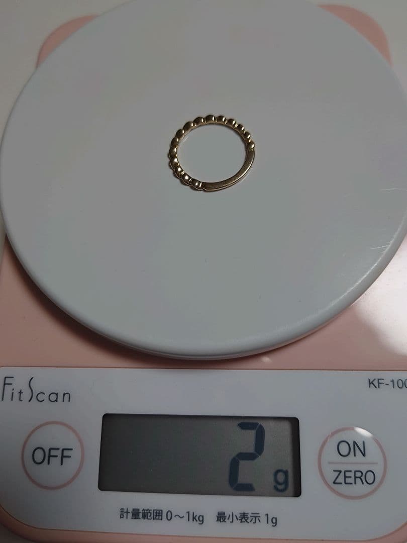 k10 イエローゴールド ツイスト リング 14.5号 10金 フリル 約2g