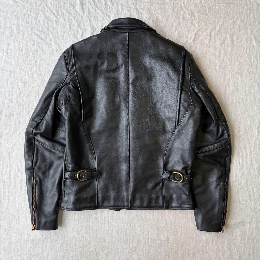 王者 vanson 傑作 シングルライダース 9D キルティング ブラック 38