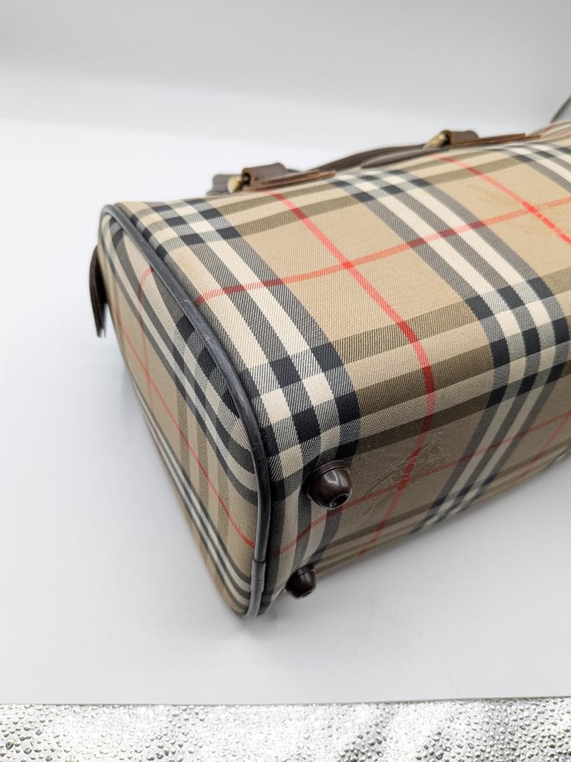 良品✨ バーバリー ボストンバッグ ノヴァチェック キャンバス ベージュ 0LH