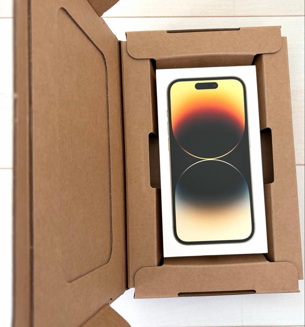 美品！iPhone14Pro 128GB ゴールド SIMフリー　箱・ケーブル付