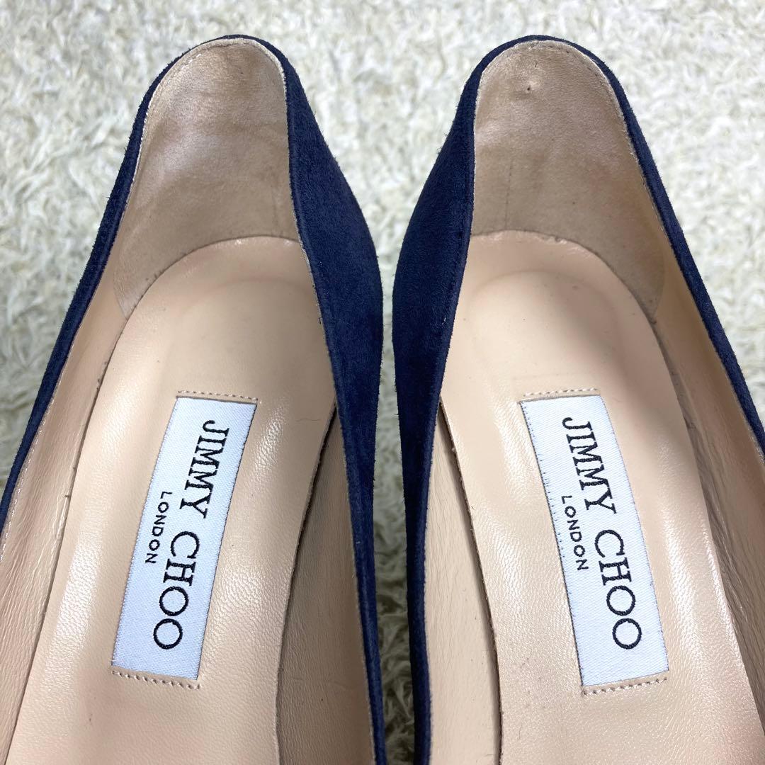 『未使用級』JIMMY CHOO パンプス スエード ヒール ポインテッドトゥ