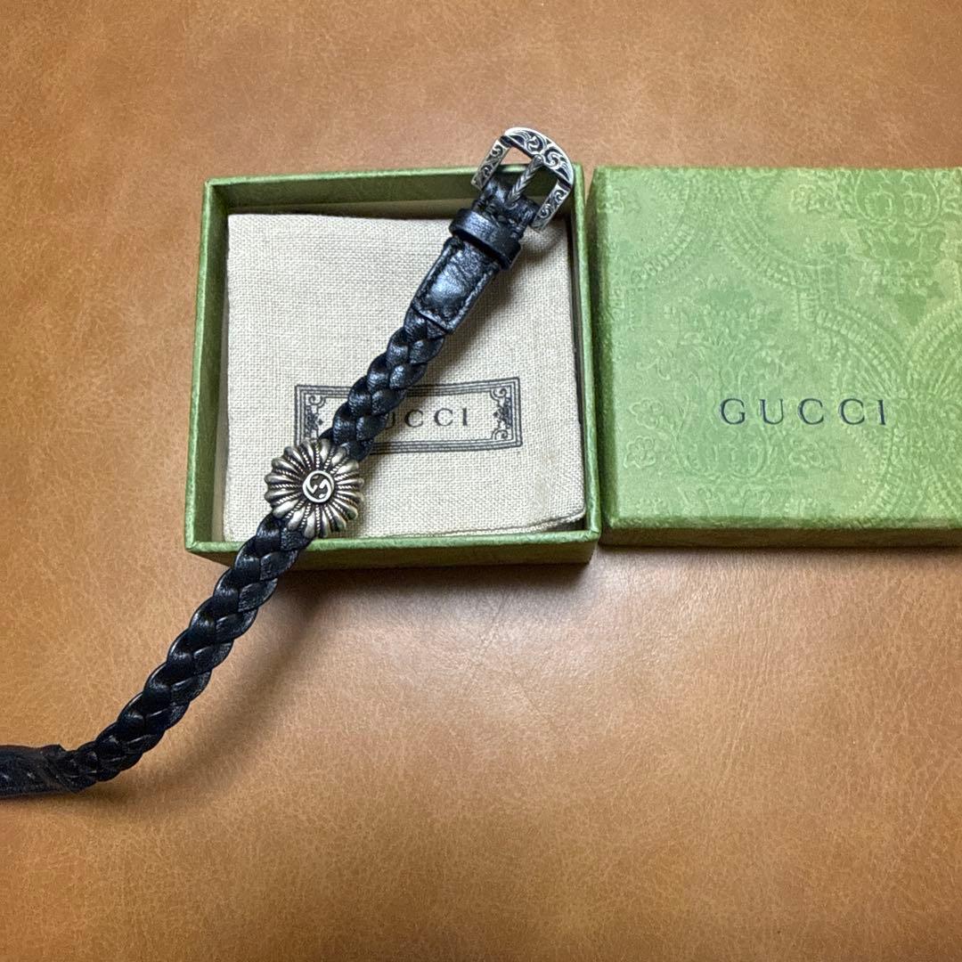 【新品未使用】 GUCCI グッチ レザーブレスレット