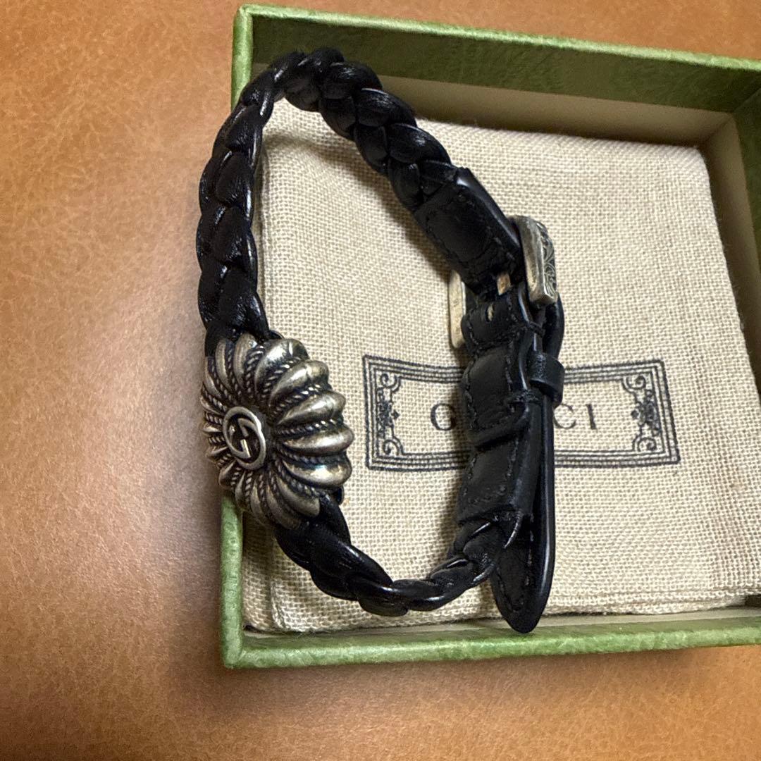 【新品未使用】 GUCCI グッチ レザーブレスレット