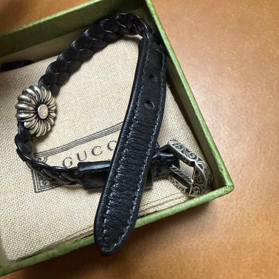 【新品未使用】 GUCCI グッチ レザーブレスレット
