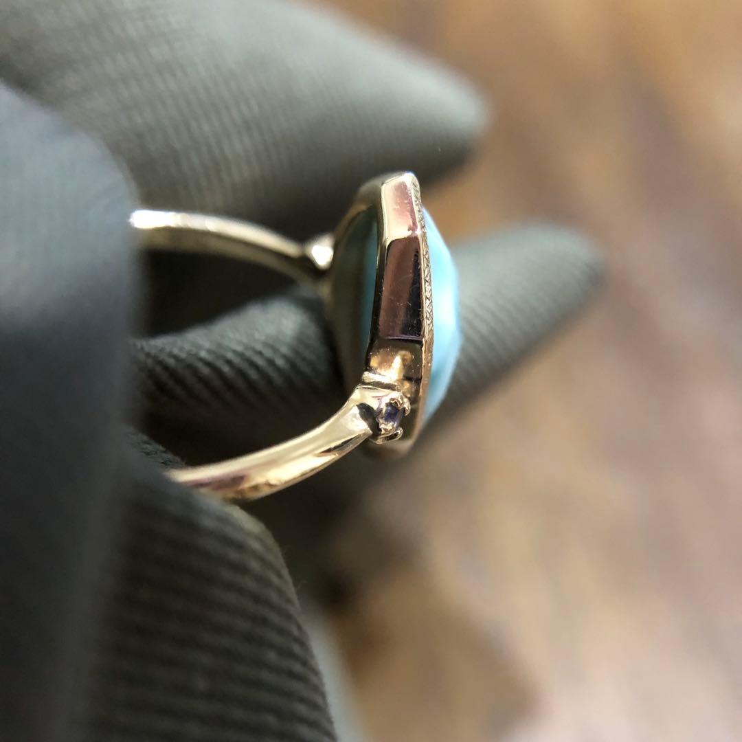 【3連休限定値下げ】agete アガット K10 ラリマー リング 11号