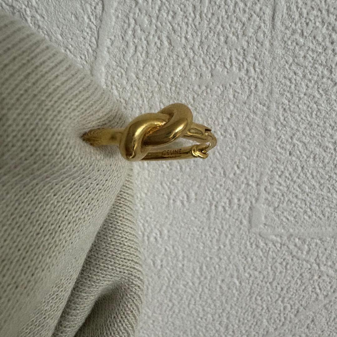 CELINE　セリーヌ ノットスモール　フープピアス　片耳