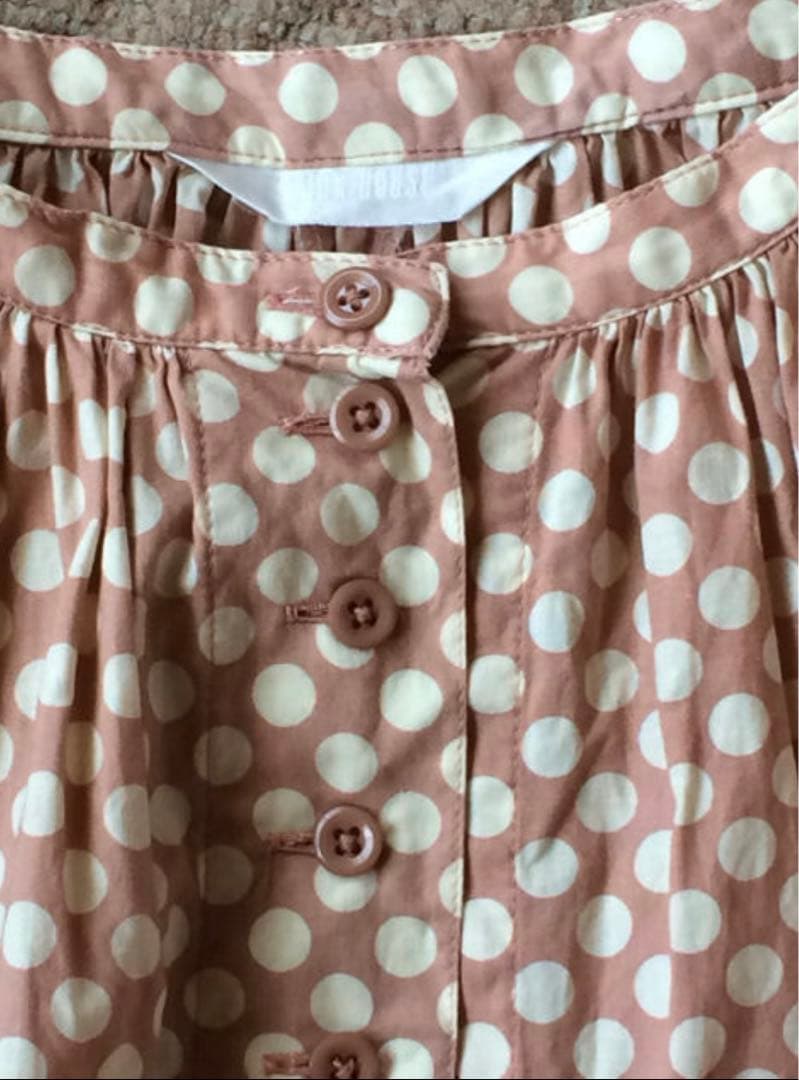 美品✨ピンクハウス 半袖ブラウス&スカート　ピンク　水玉　綿　送料無料