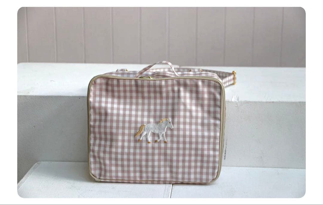 bojji お散歩ビニールバニティ　バッグ ベージュ ホース 馬 新品 未開封