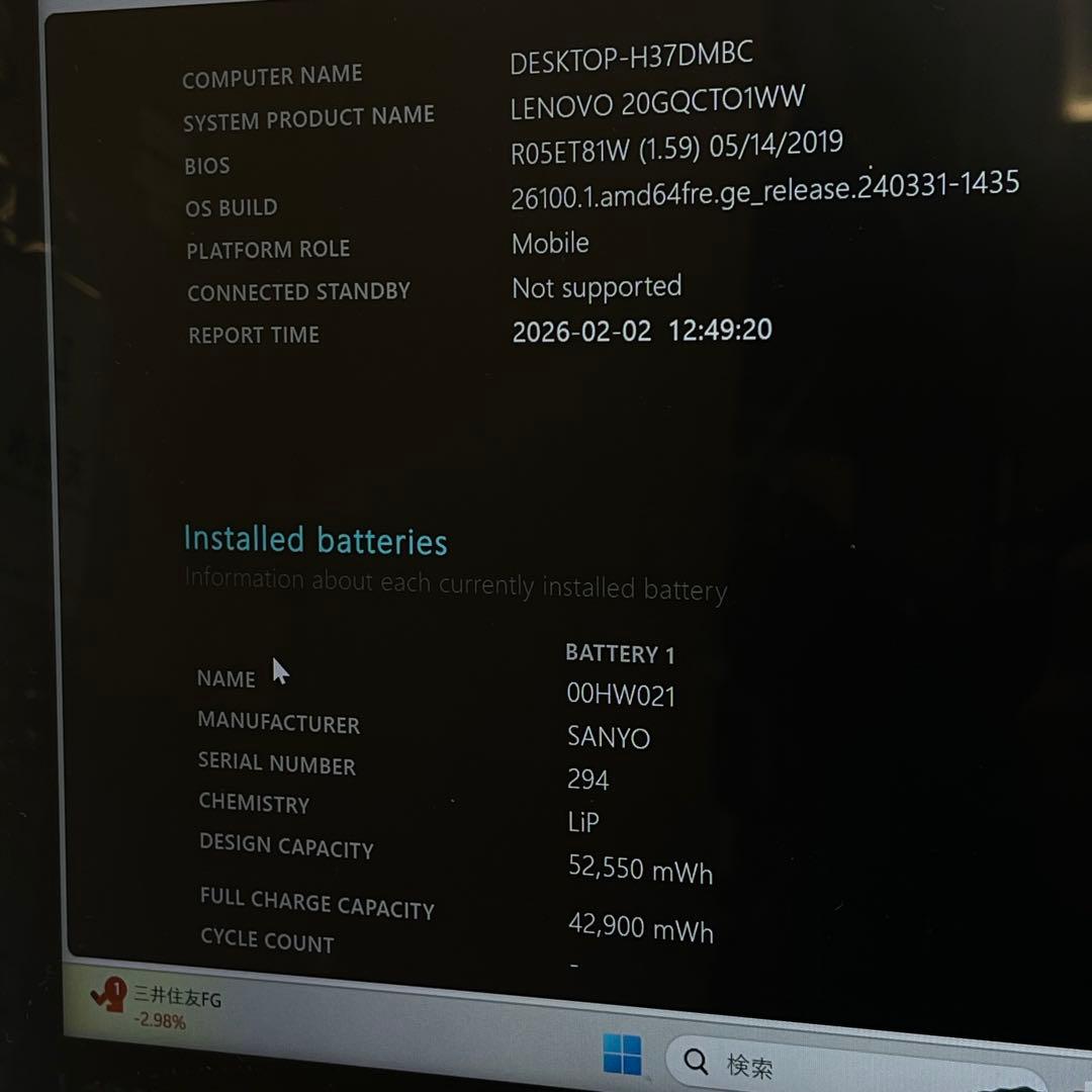 レノボThinkpad P40 Yoga i7-6500U 16GB タッチパネ